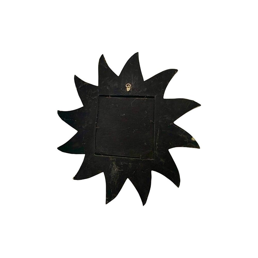 Mirror Sunburst Design Vintage Light Weight Wood MCM Decor - Picture 4 of 4